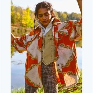 Free People Jacquard Ruby Jacket